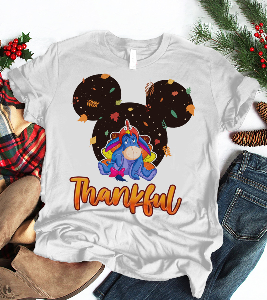 Eeyore Thankful Fall Mickey Ears T-Shirt