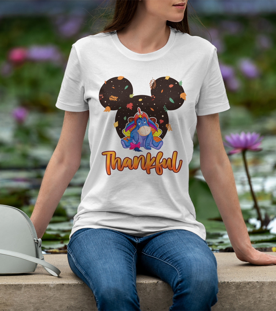 Eeyore Thankful Fall Mickey Ears T-Shirt