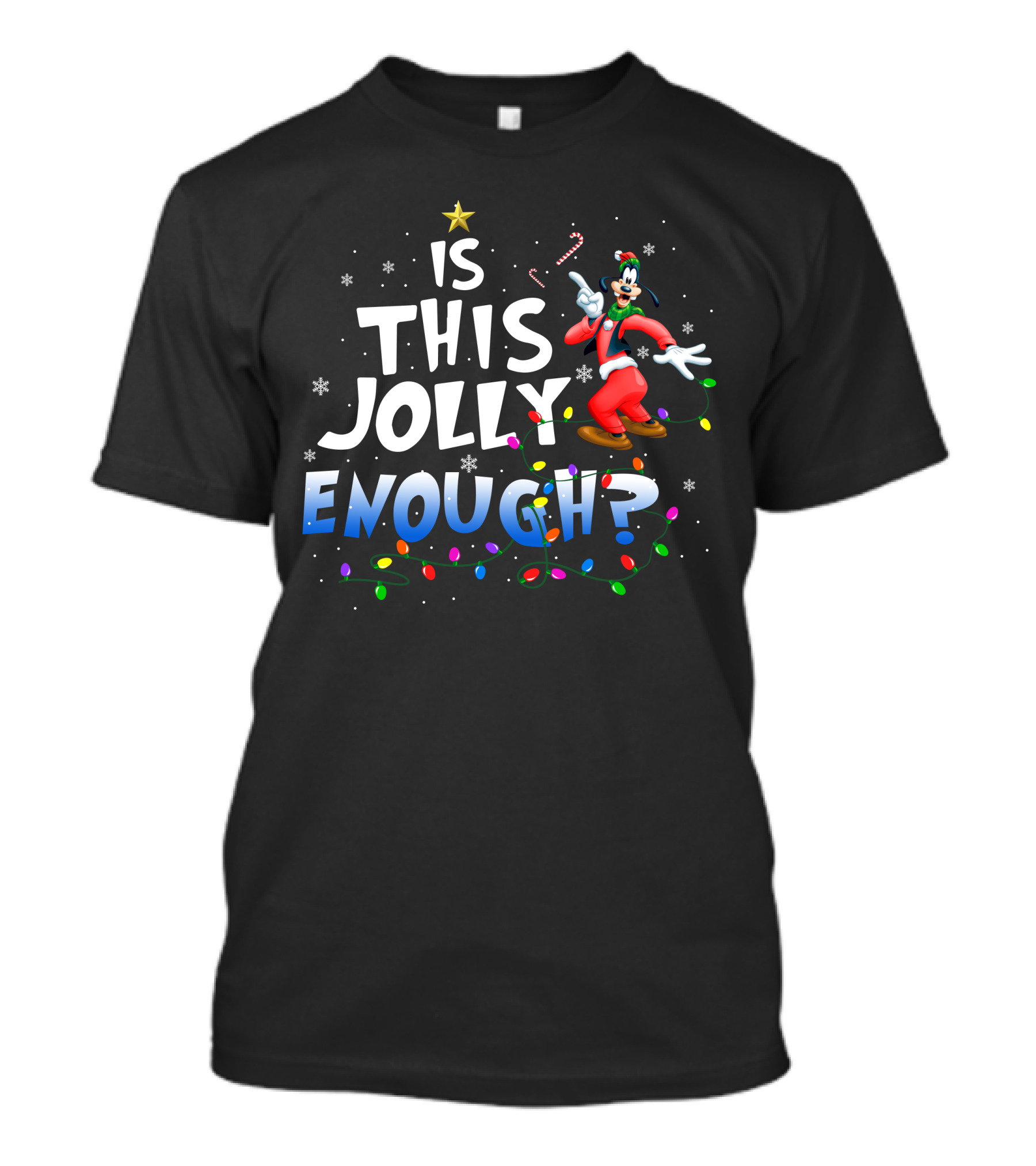 Is This Jolly Enough Goofy Christmas Lights T-Shirt