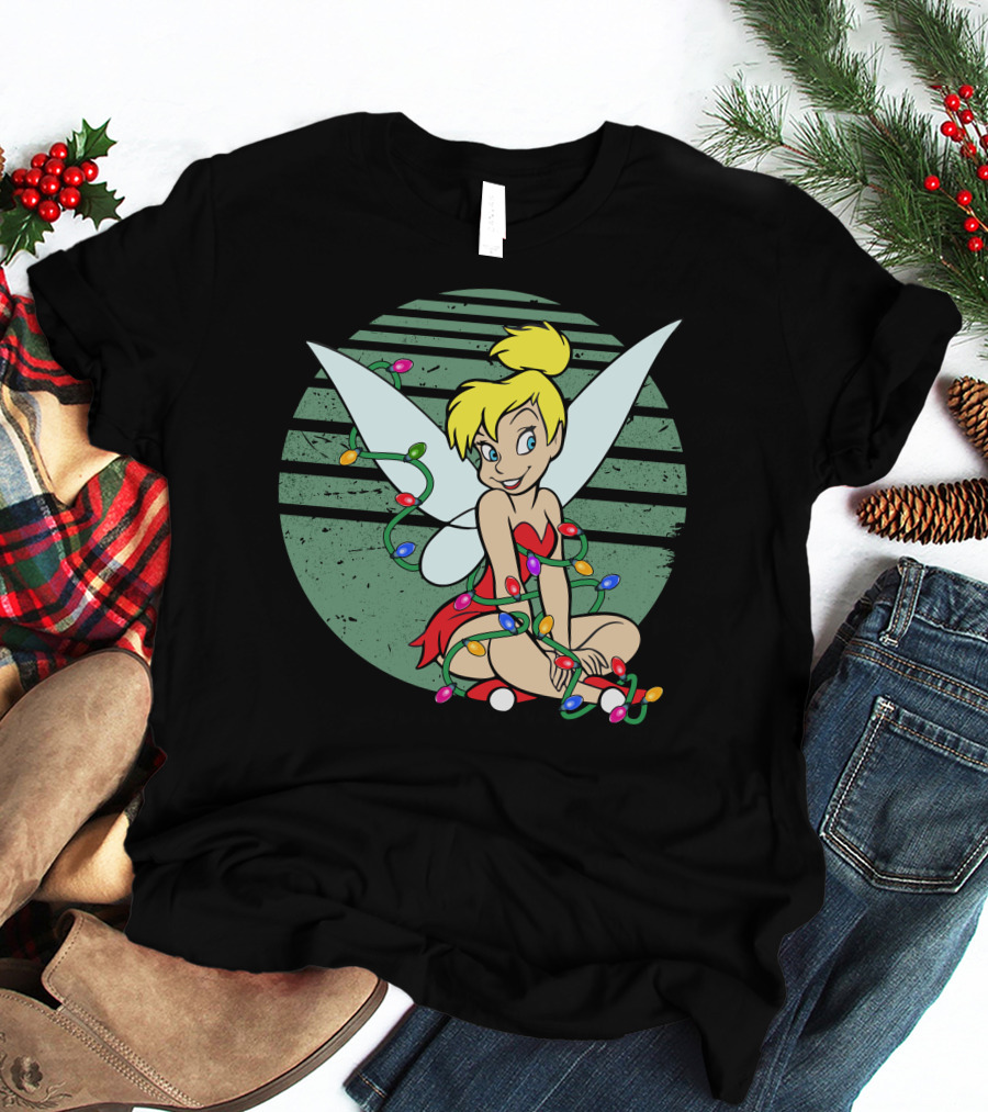 Tinkerbell Christmas Lights Fairy Wings Magic T-Shirt