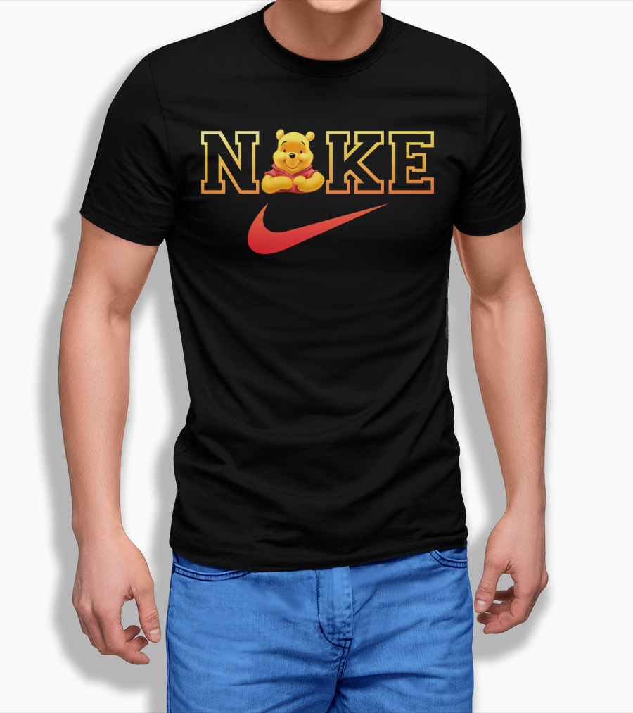 Nike Pooh Bear Red Swoosh T-Shirt