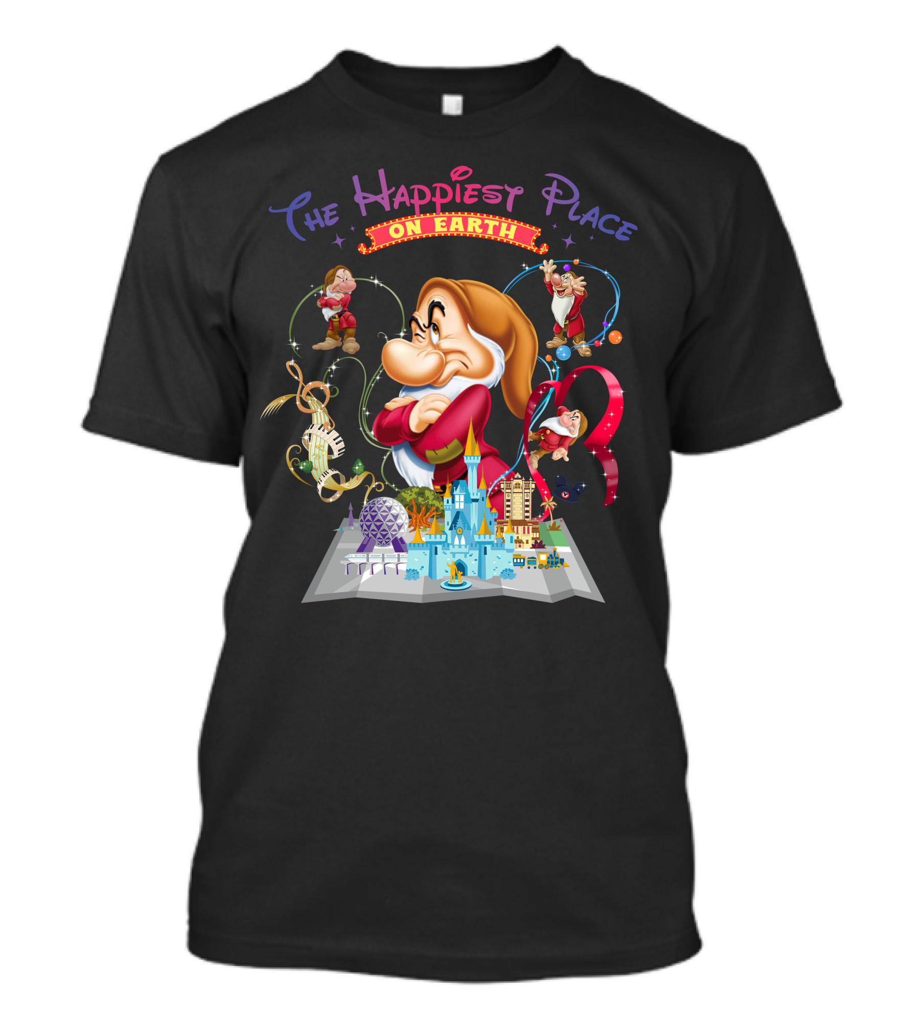 The Happiest Place On Earth Grumpy Dwarf Magic Kingdom Adventure T-Shirt
