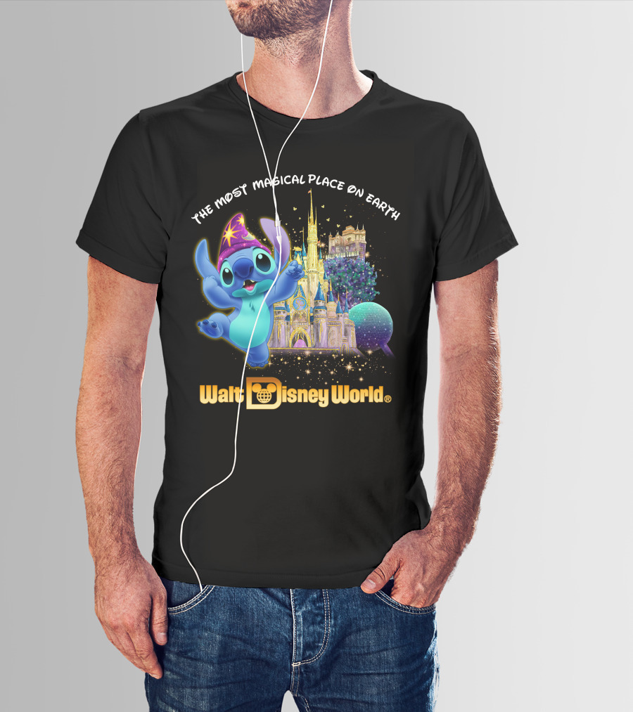 The Most Magical Place On Earth Walt Disney World Stitch T-Shirt