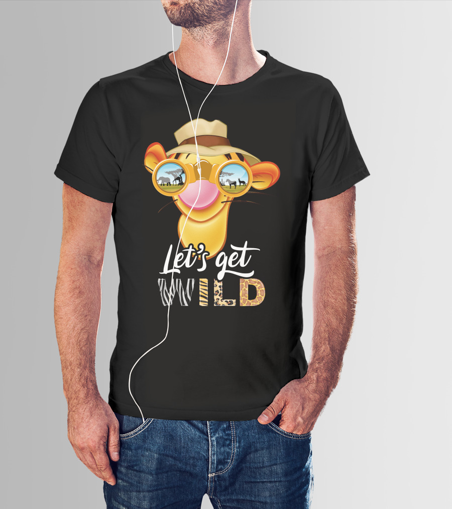 Let's Get Wild Tigger Safari Sunglasses Hat T-Shirt