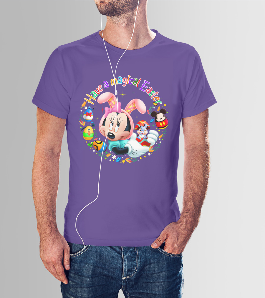 Minnie Mouse Have A Magical Easter With Easter Eggs And Flowers T-Shirt