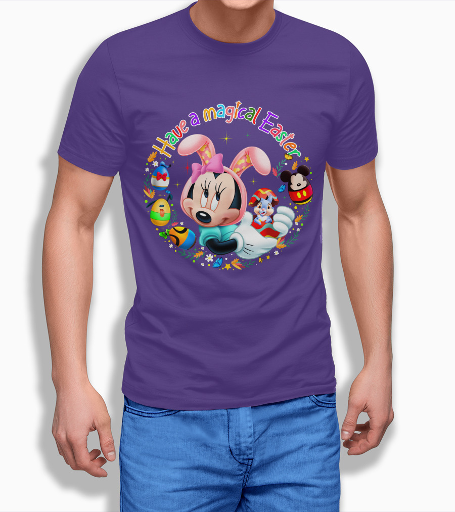 Minnie Mouse Have A Magical Easter With Easter Eggs And Flowers T-Shirt