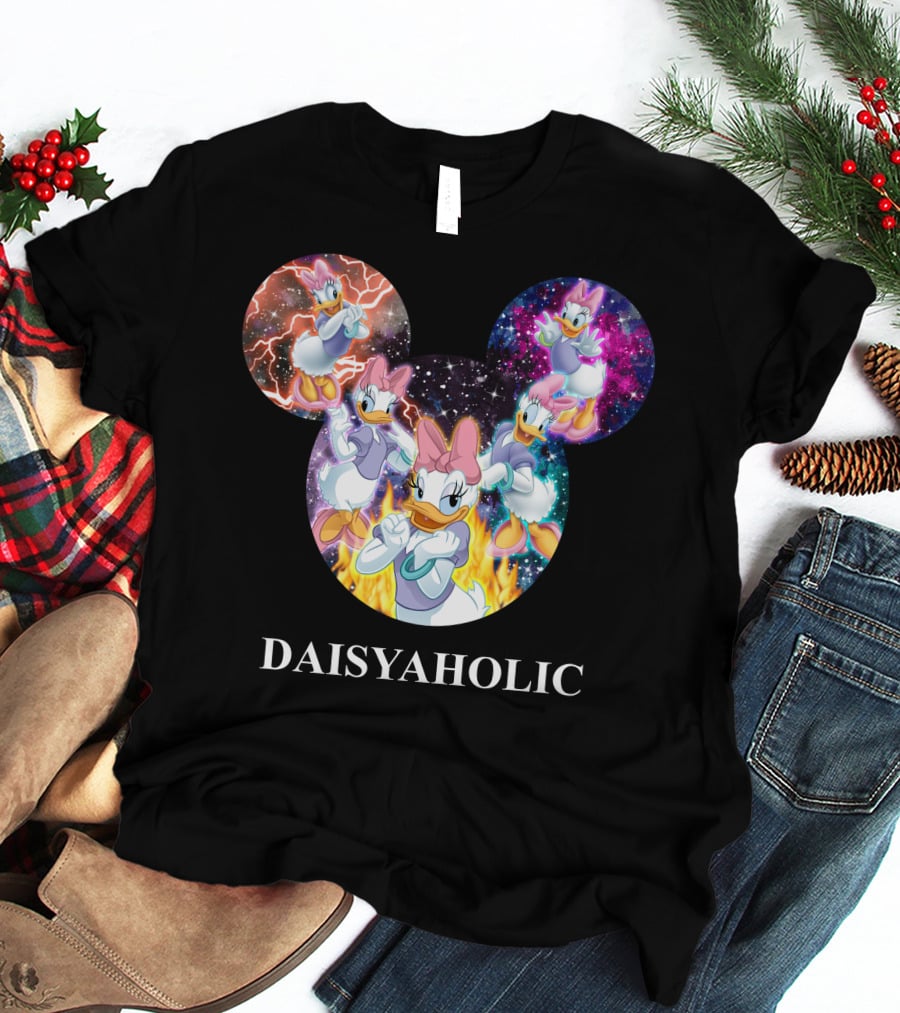 Daisy Daisyaholic Galaxy Flames Disney Mickey Ears T-Shirt