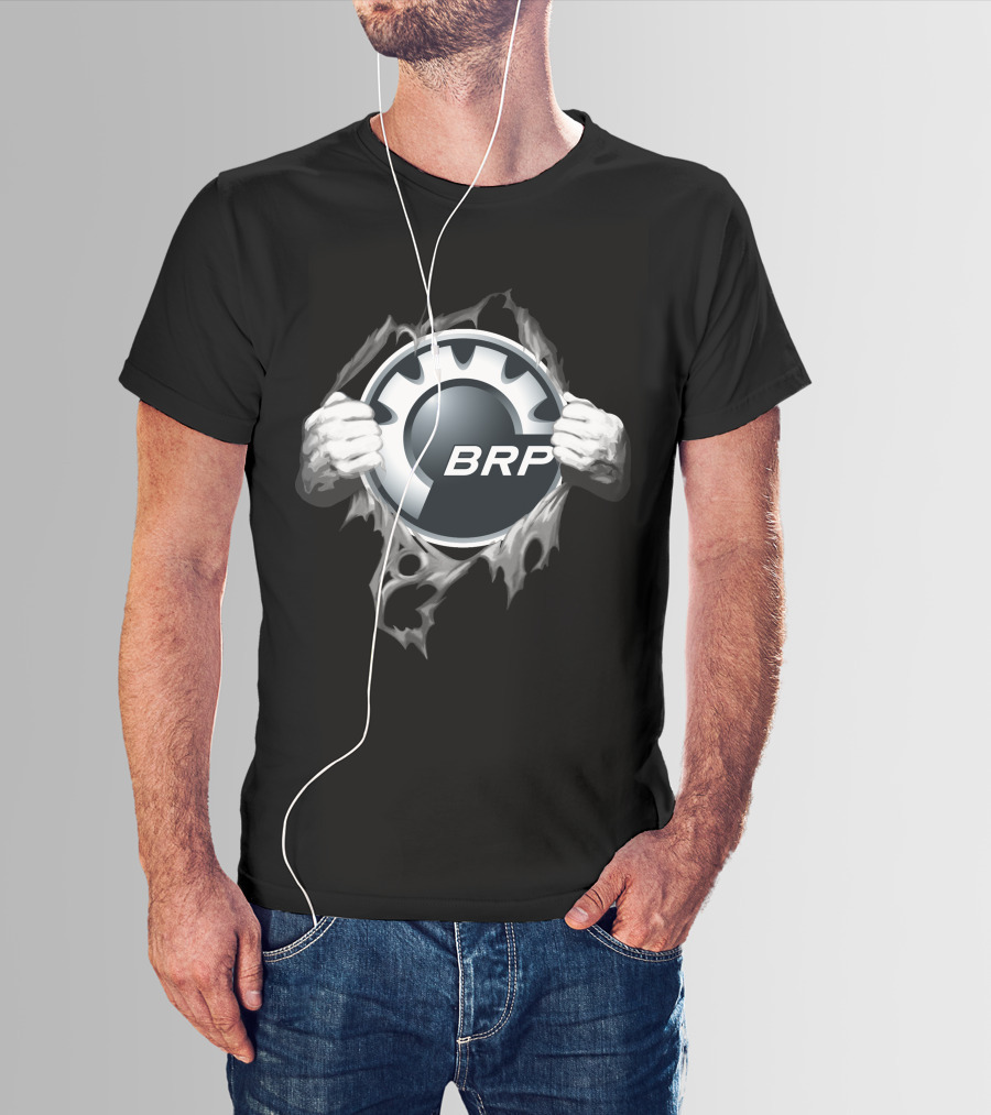 BRP Can-Am Logo With Hands Ripping Through T-Shirt