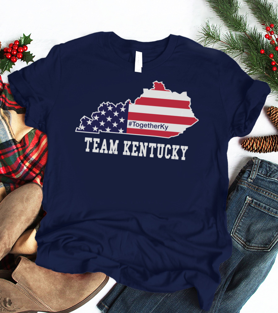 Team Kentucky #TogetherKy USA Map Flag T-Shirt
