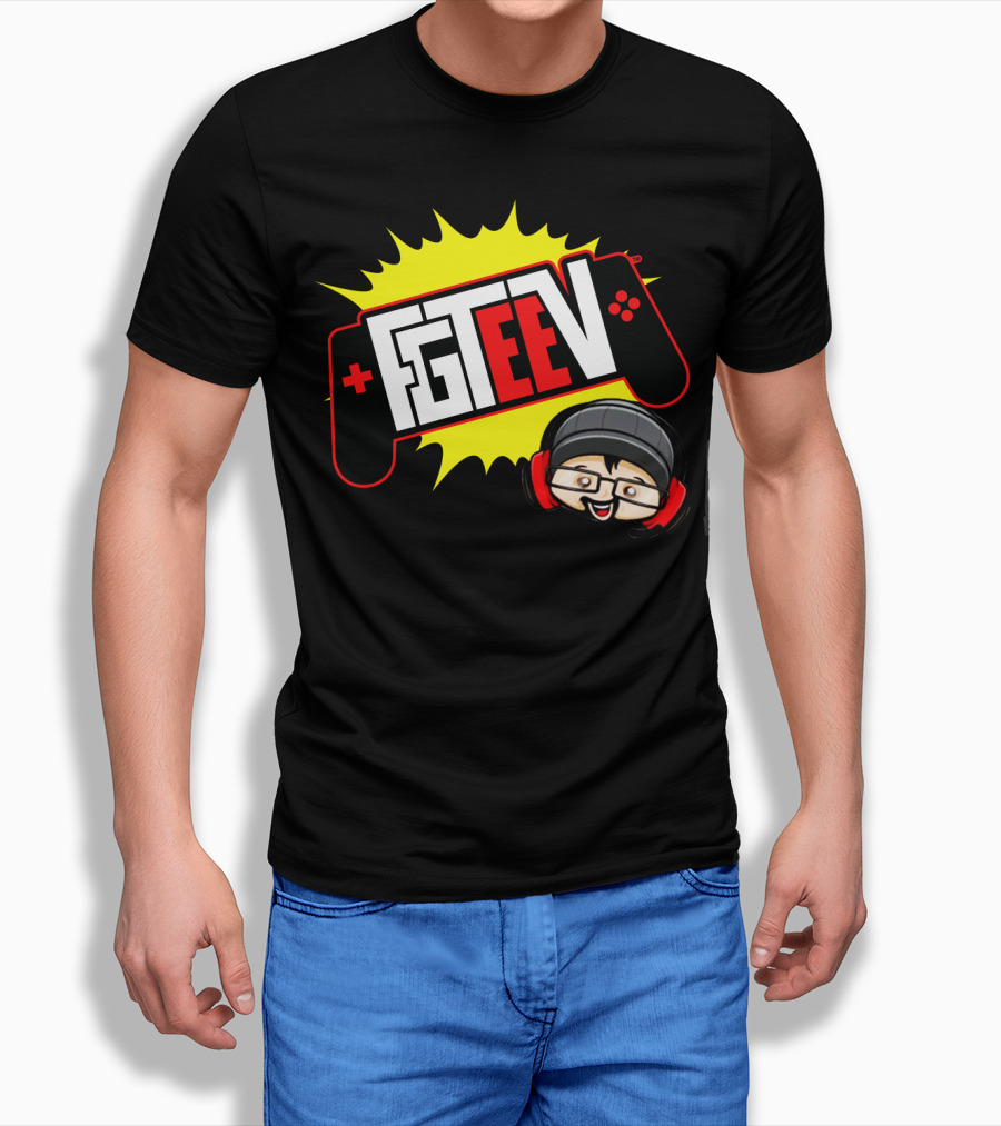 FGTEEV Merch Gaming Controller Logo Black Beanie Headphones T-Shirt