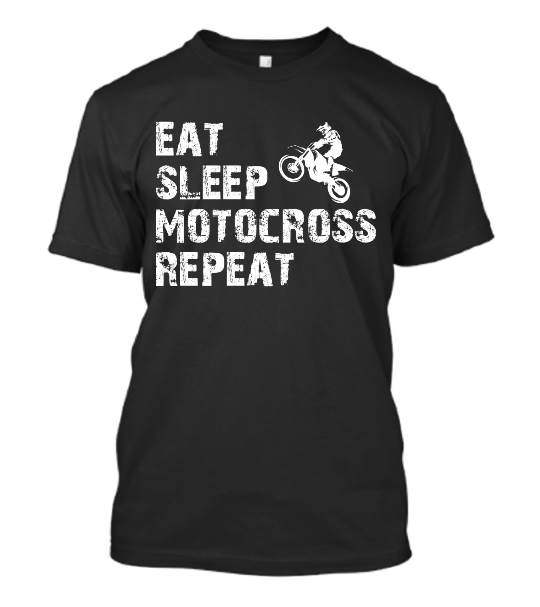 EAT SLEEP MOTOCROSS REPEAT Motocross Rider Action T-Shirt