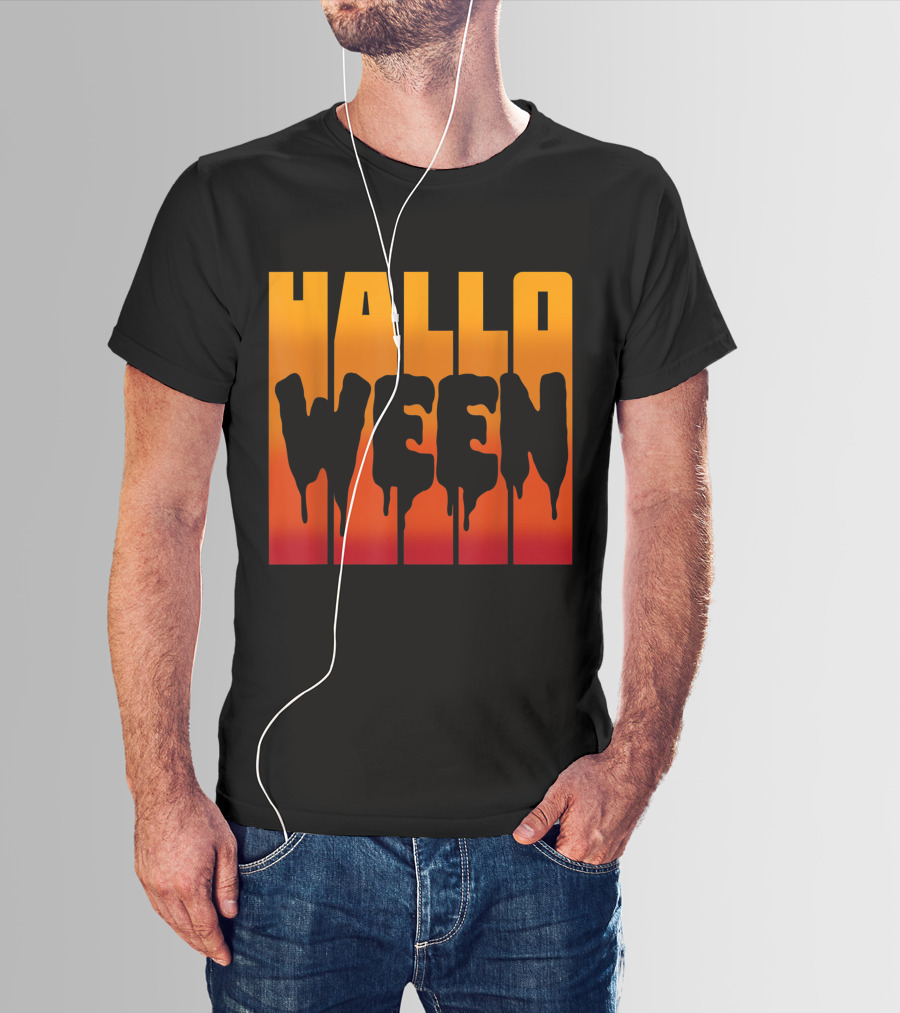 Halloween Dripping Text T-Shirt
