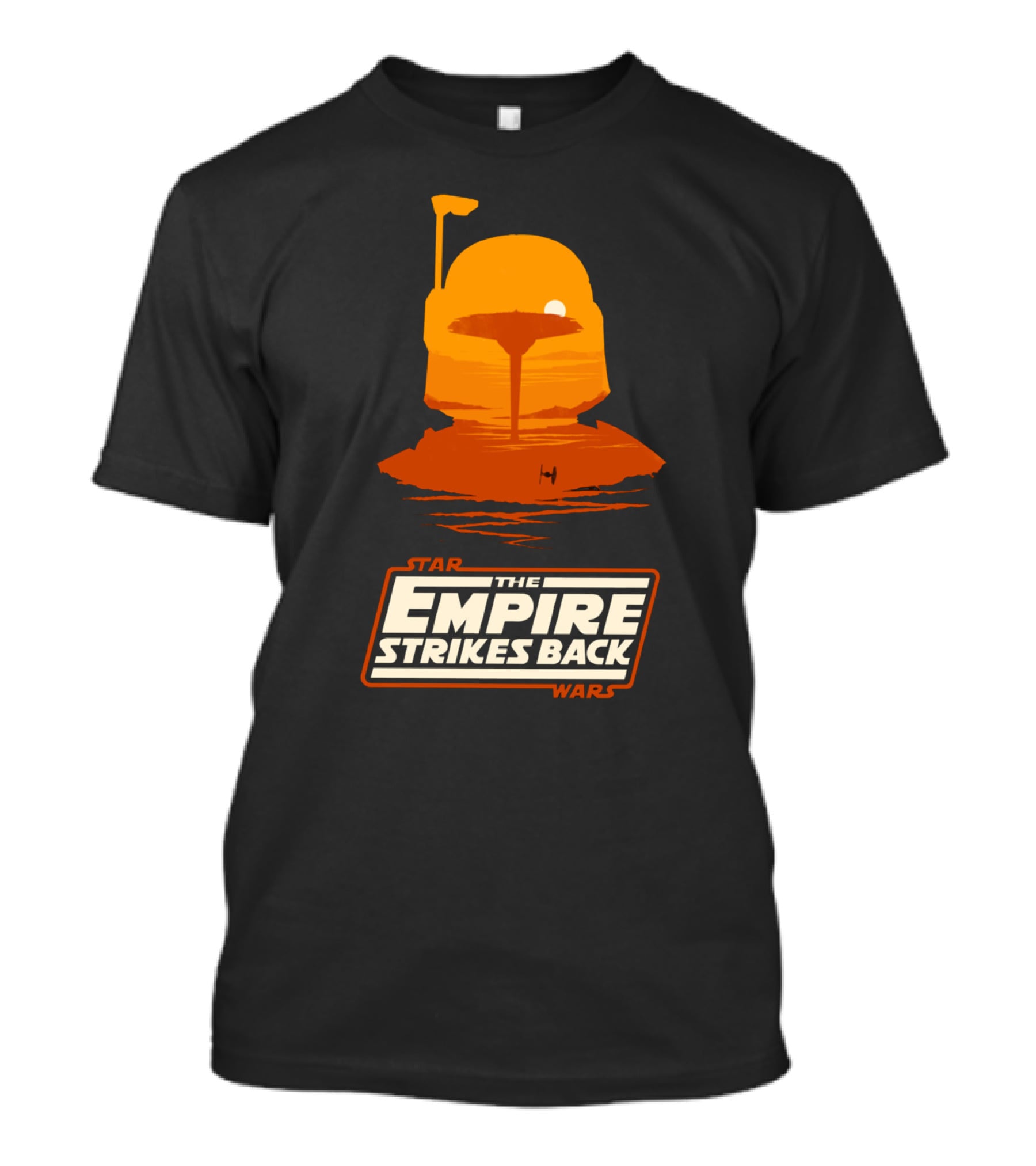 Star Wars Empire Strikes Back Boba Fett Cloud City Silhouette Scene T-Shirt