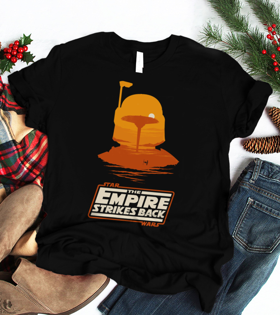 Star Wars Empire Strikes Back Boba Fett Cloud City Silhouette Scene T-Shirt