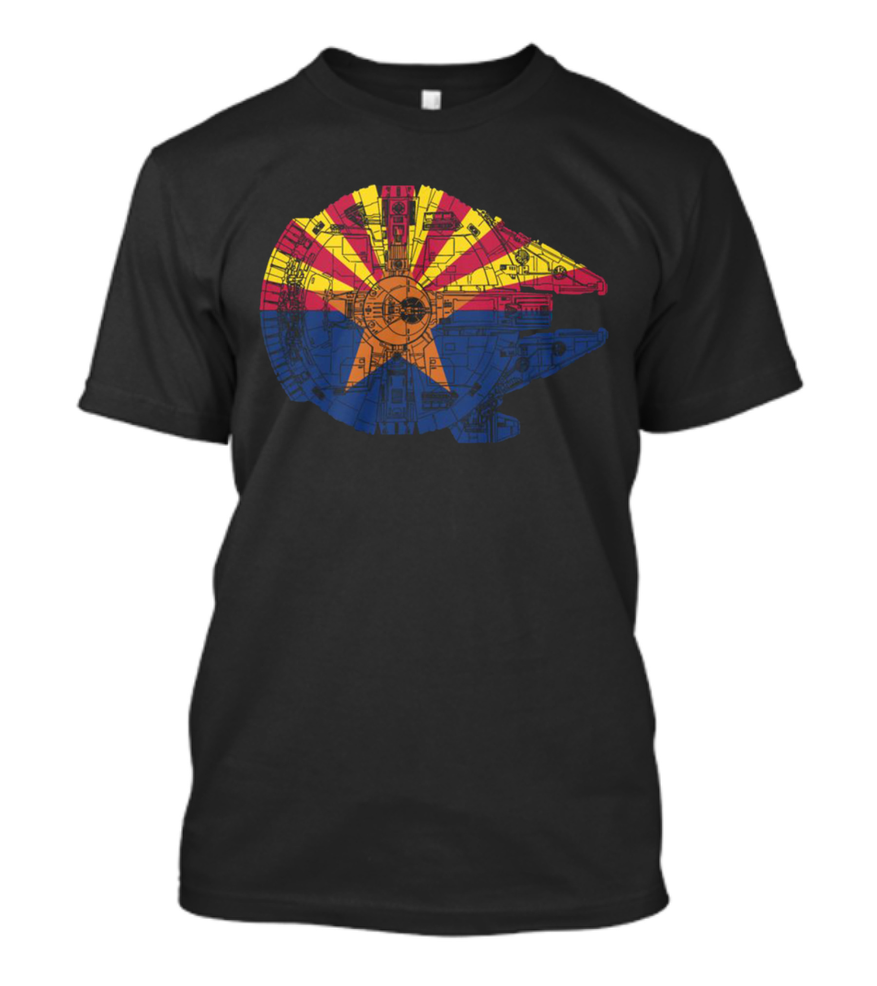 Arizona Flag Millennium Falcon Vintage Star Wars Spaceship T-Shirt