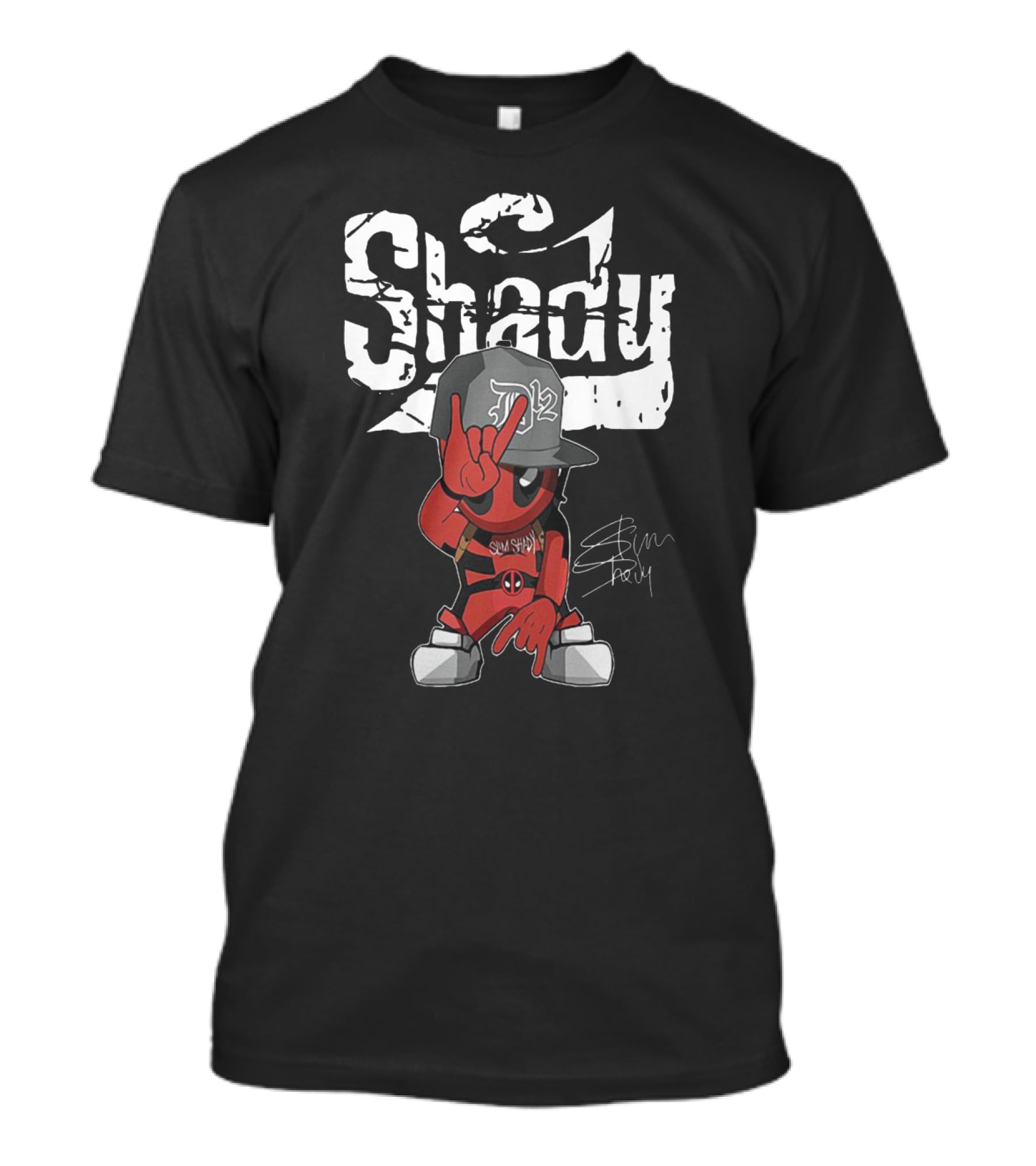 Deadpool Eminem Shady Slim Shady 313 12 Rap Signature T-Shirt