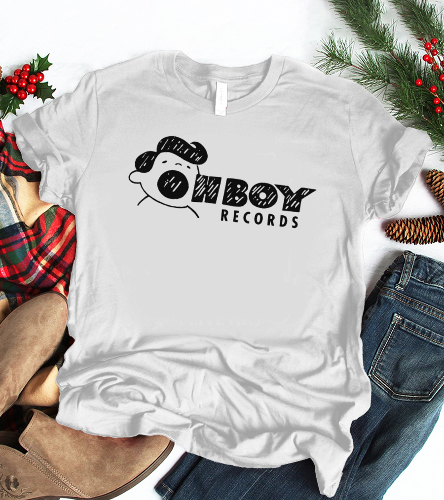 Oh Boy Records Cartoon Character Sketch T-Shirt