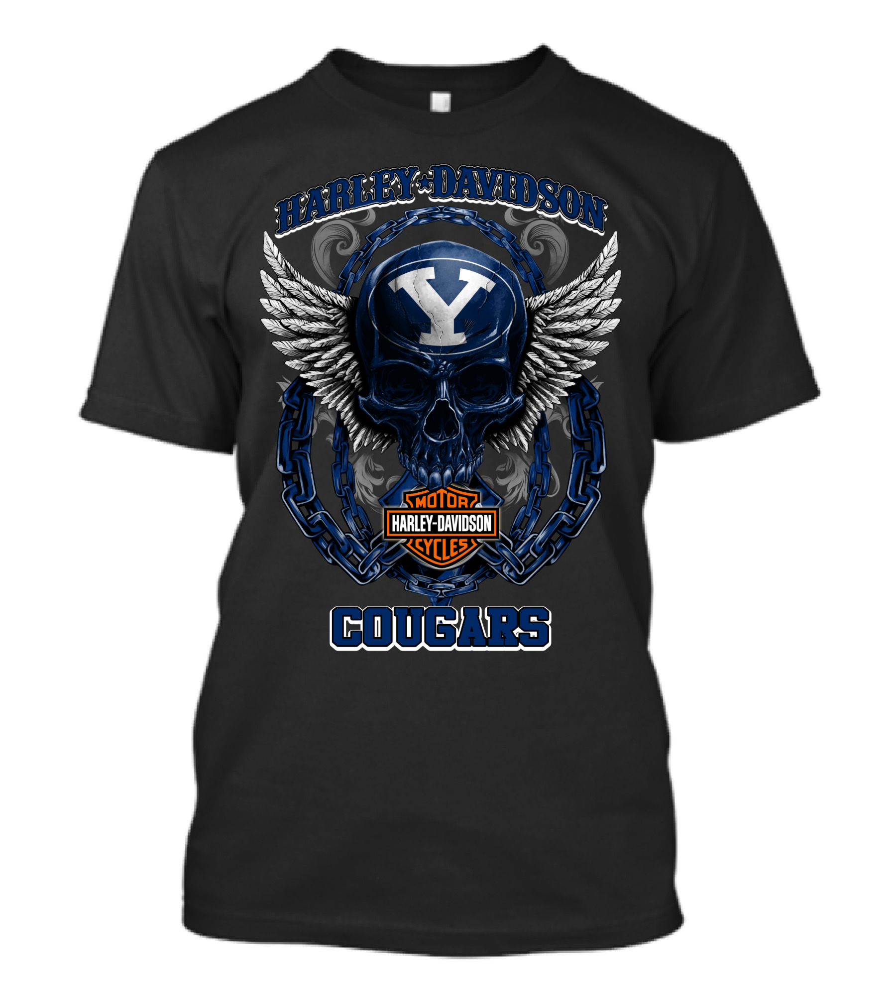 Harley Davidson Motor Cycles Byu Cougars T-Shirt
