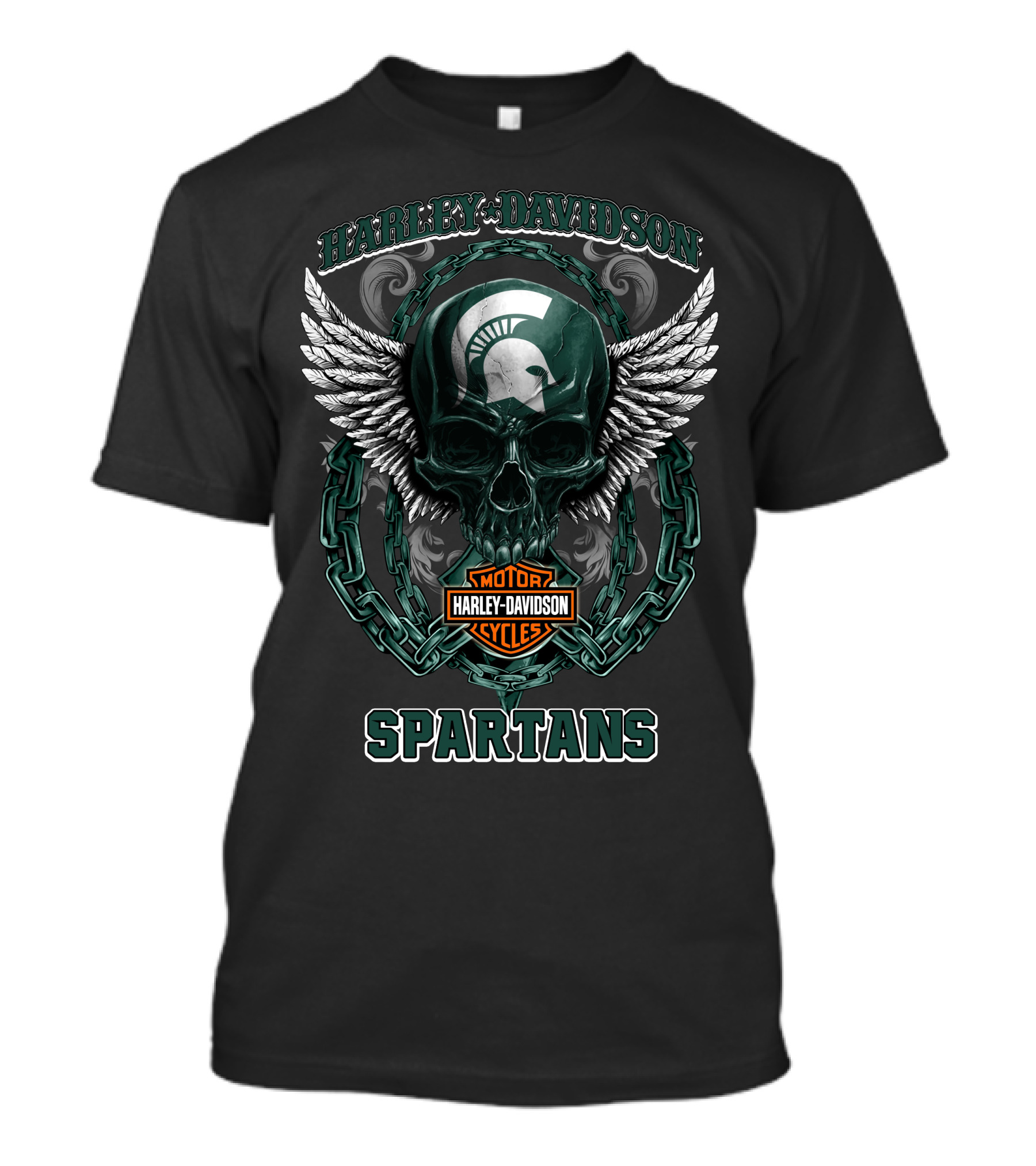 Harley Davidson Motor Cycles Spartans Michigan State T-Shirt