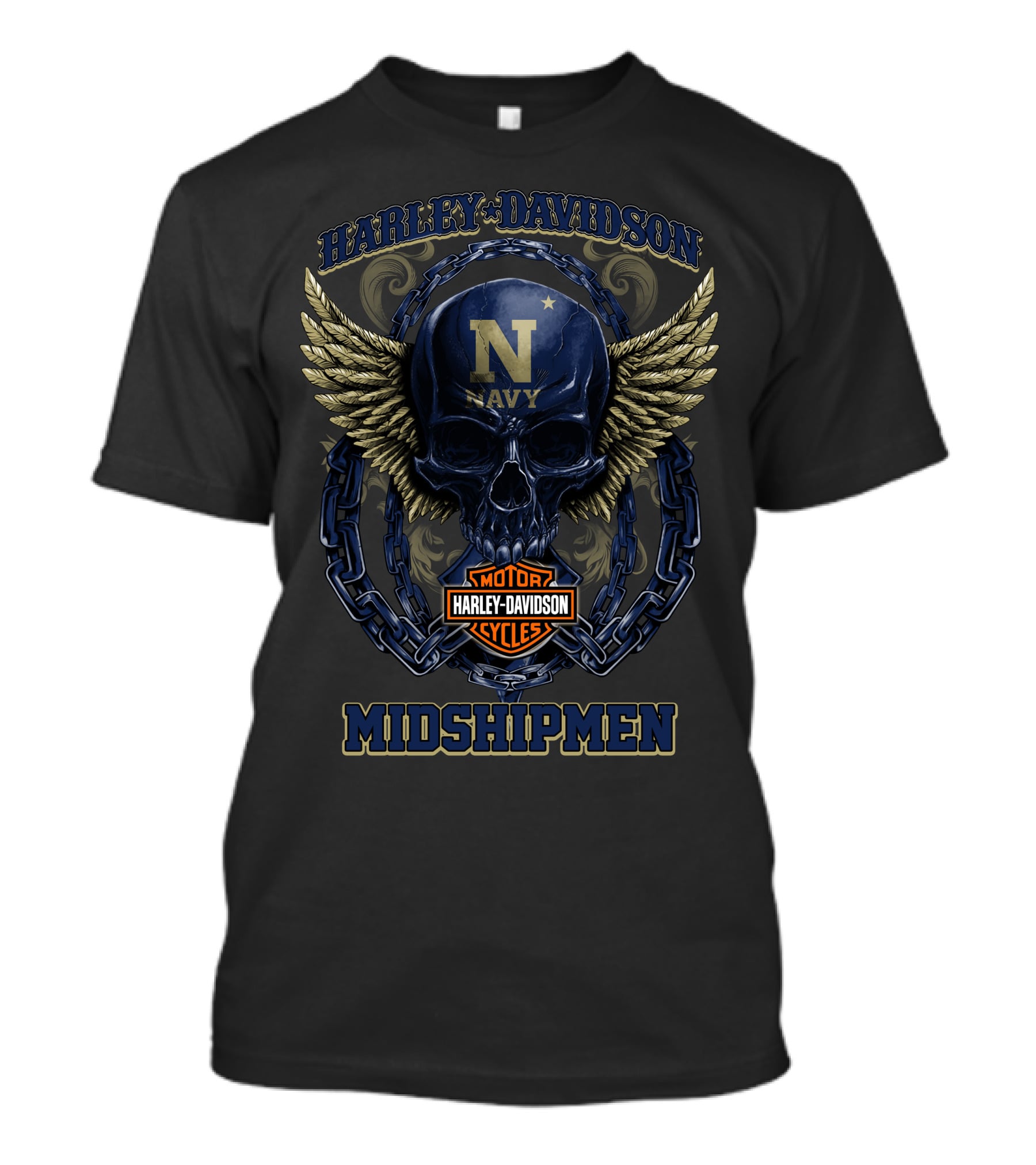 Harley Davidson Navy Midshipmen Motorcycles T-Shirt