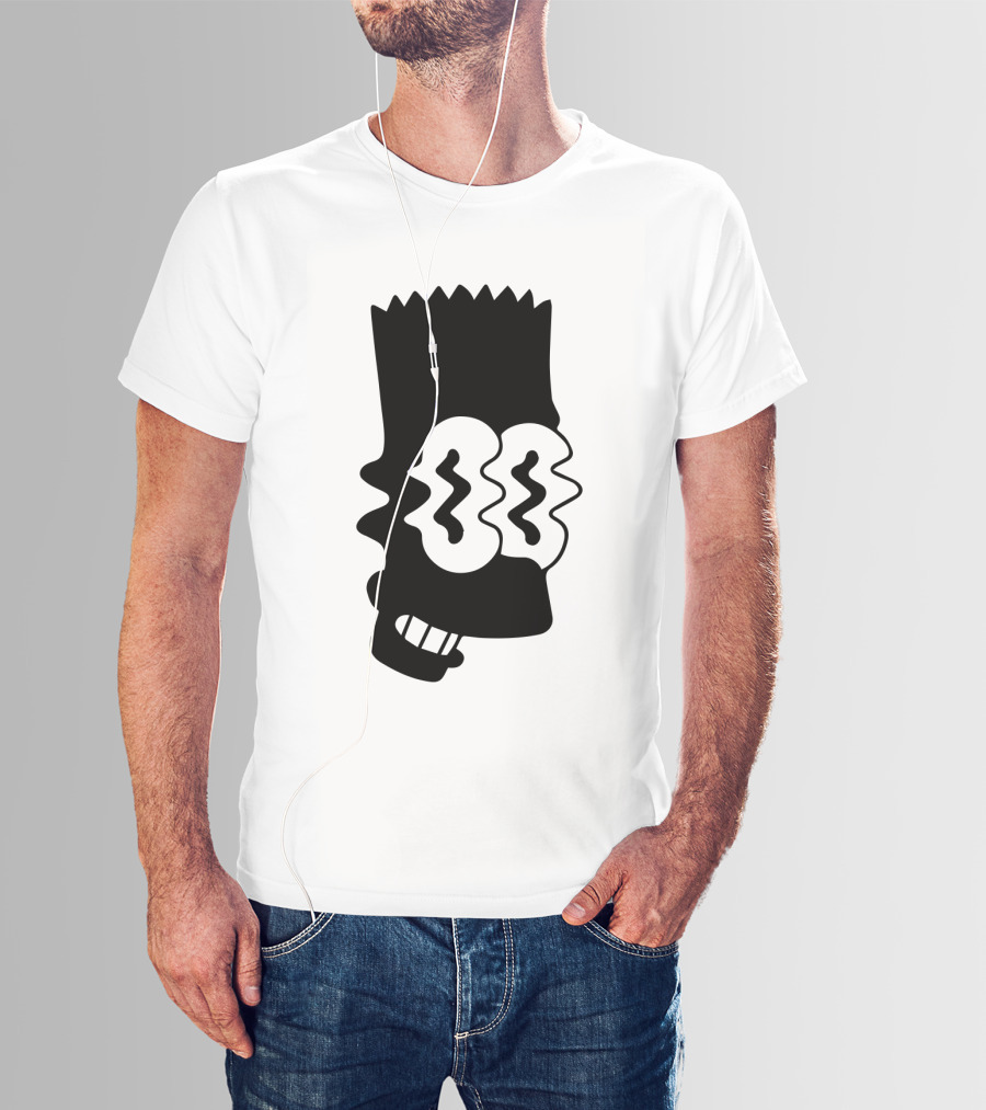 The Simpson Bart Face Wavy Eyes T-Shirt