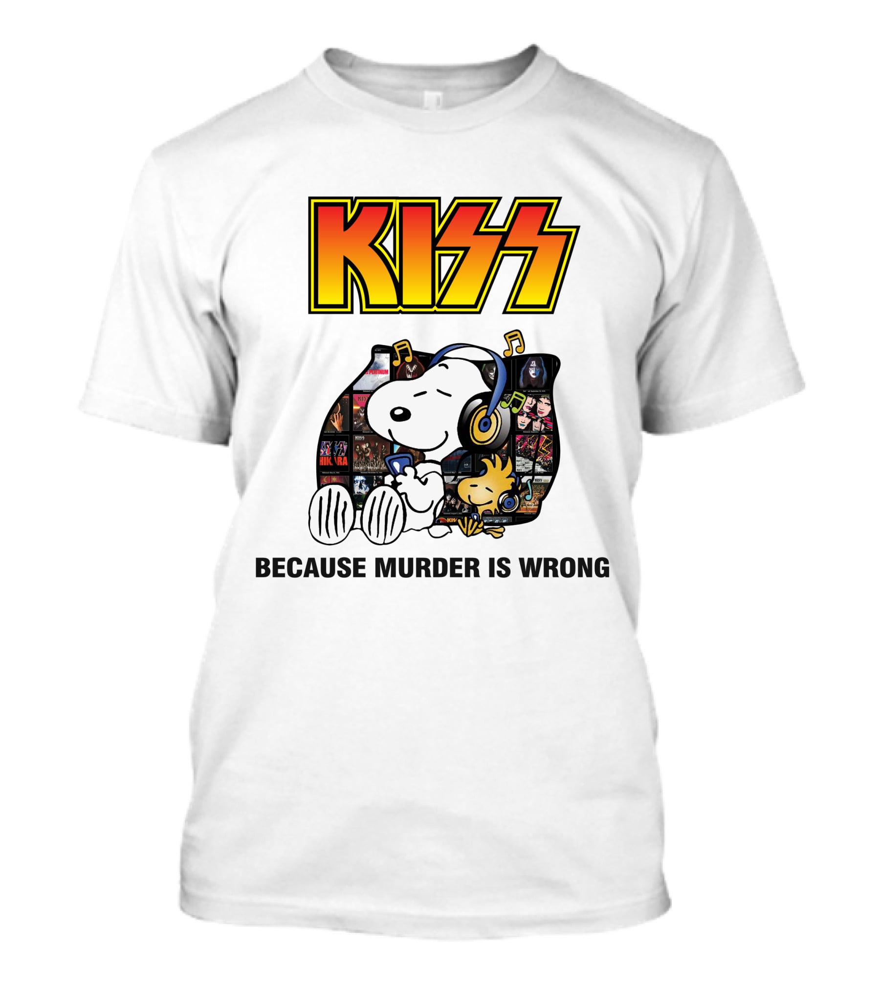 KISS Snoopy Because Murder Is Wrong T-Shirt