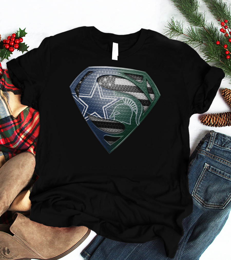 Cowboys Spartans Superman Shield Mashup Sspus187 T-Shirt