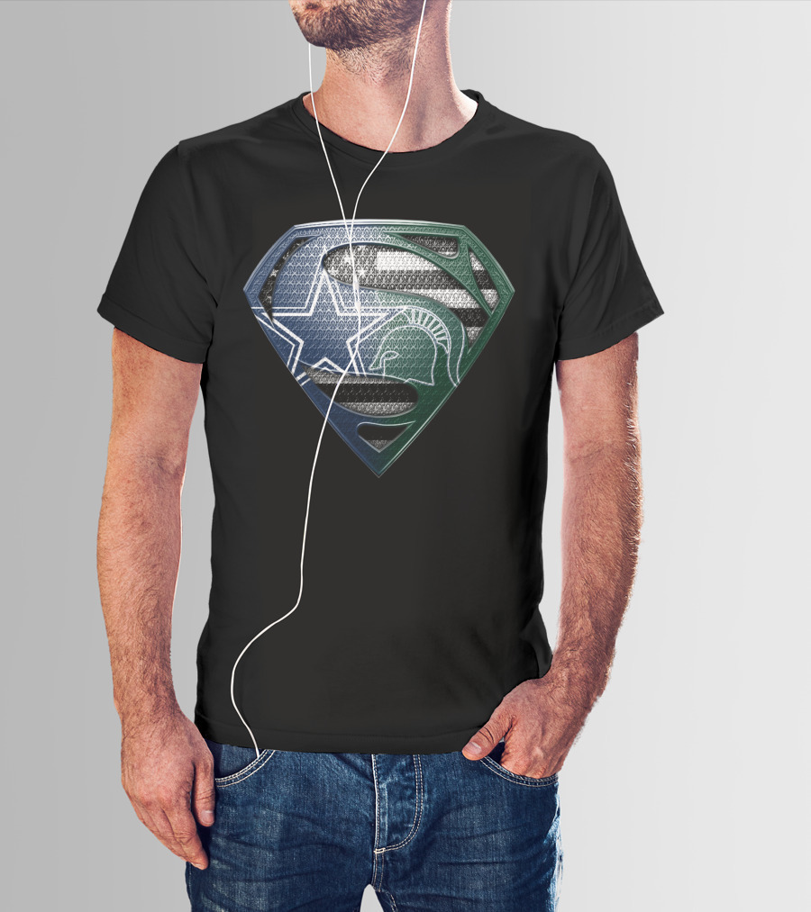 Cowboys Spartans Superman Shield Mashup Sspus187 T-Shirt