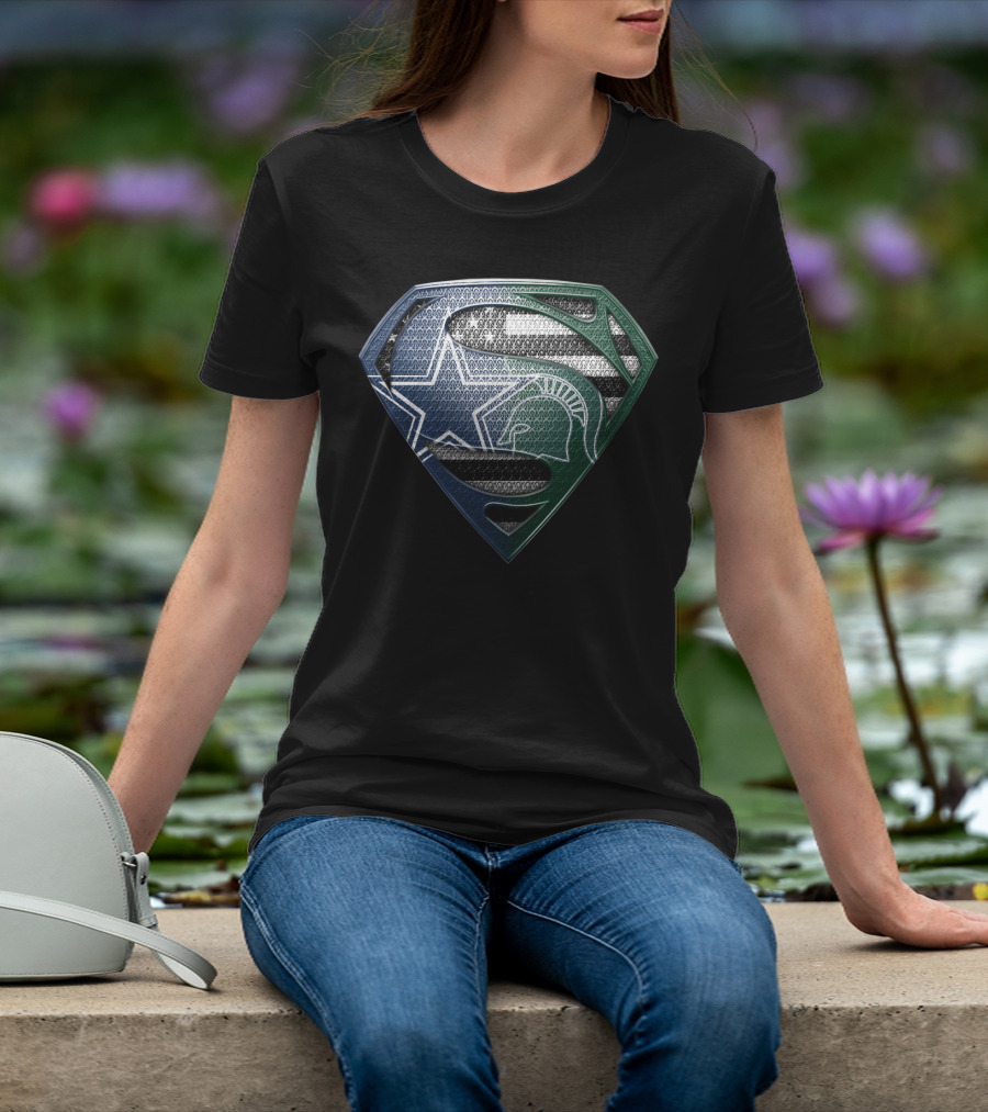 Cowboys Spartans Superman Shield Mashup Sspus187 T-Shirt