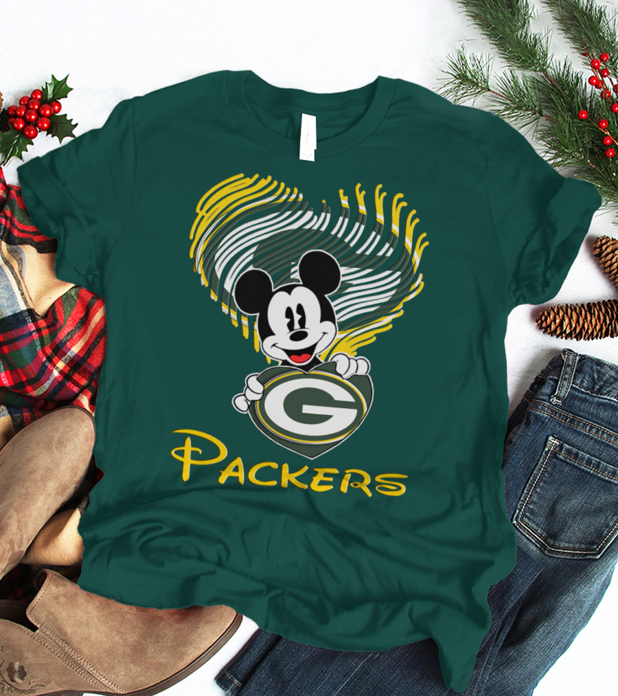 Packers Heart With Character T-Shirt