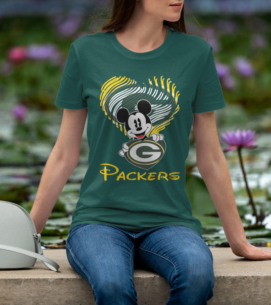 Packers Heart With Character T-Shirt