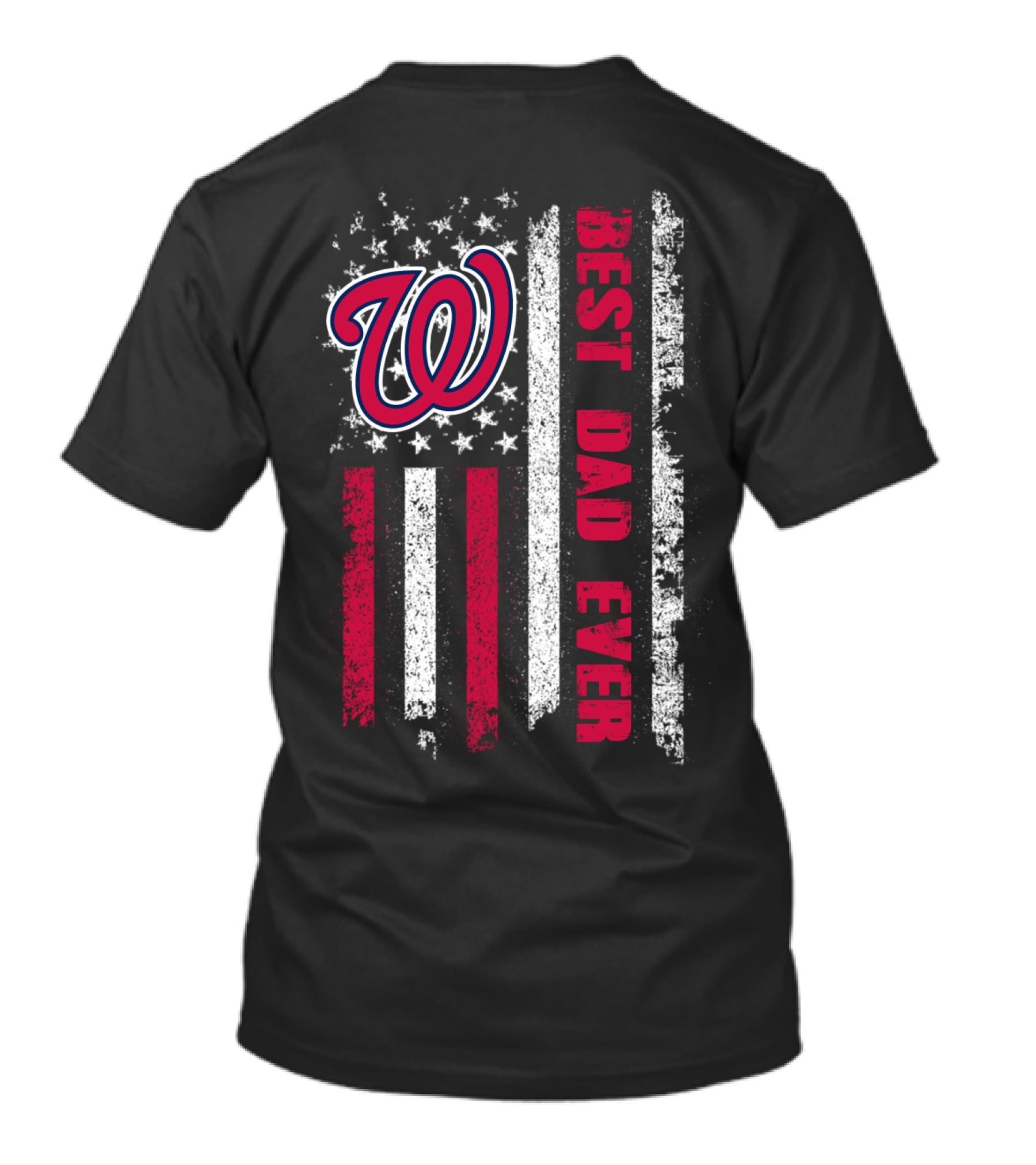 Evd 007 Washington Best Dad Ever American Flag T-Shirt