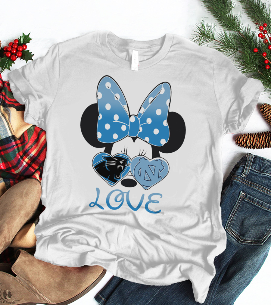 Minnie Carolina Panthers Unc Love T-Shirt