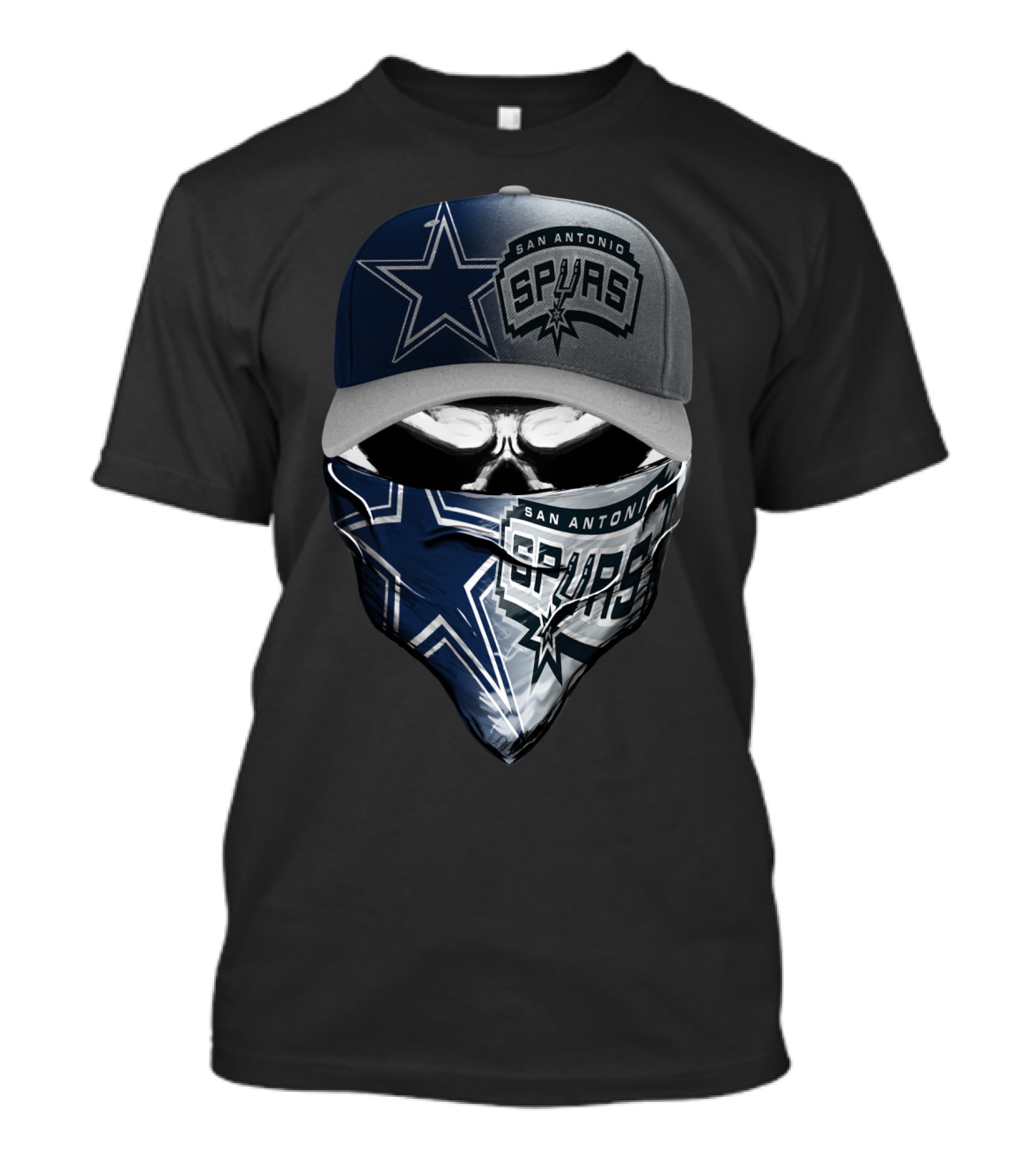 San Antonio Spurs Dallas Cowboys Skum 048 T-Shirt