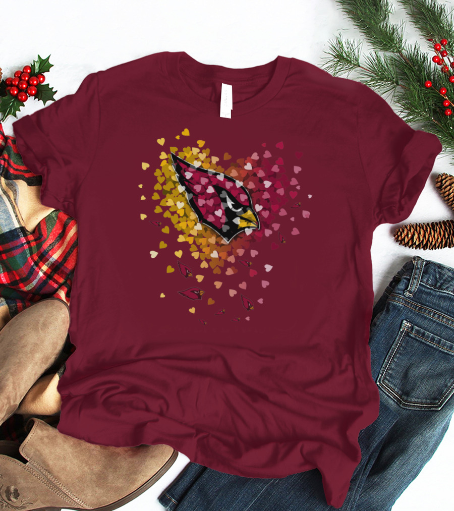 Arizona Cardinals Heart Symbol Burst T-Shirt
