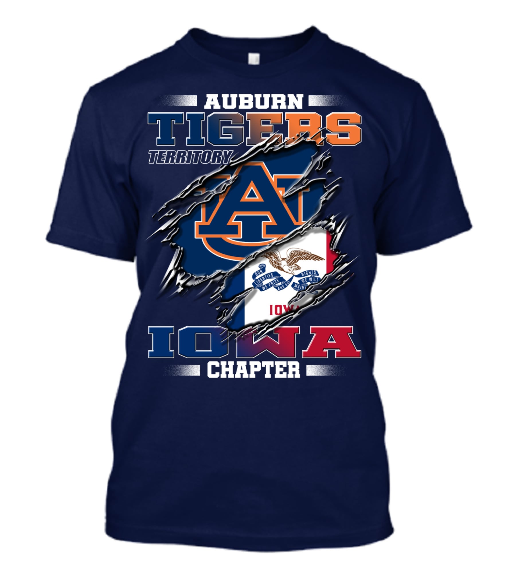 Auburn Tigers Territory Iowa Chapter T-Shirt