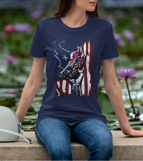 Houston Texans American Flag Fist T-Shirt