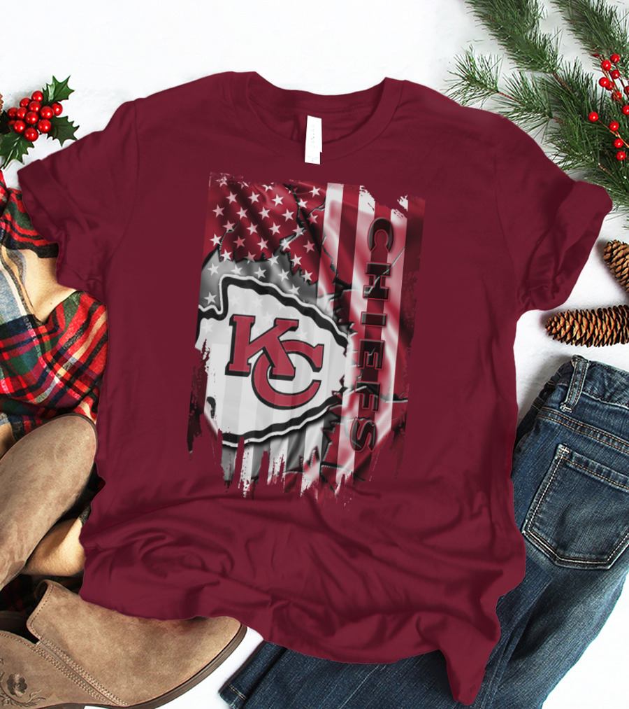 Kc Chiefs American Flag T-Shirt