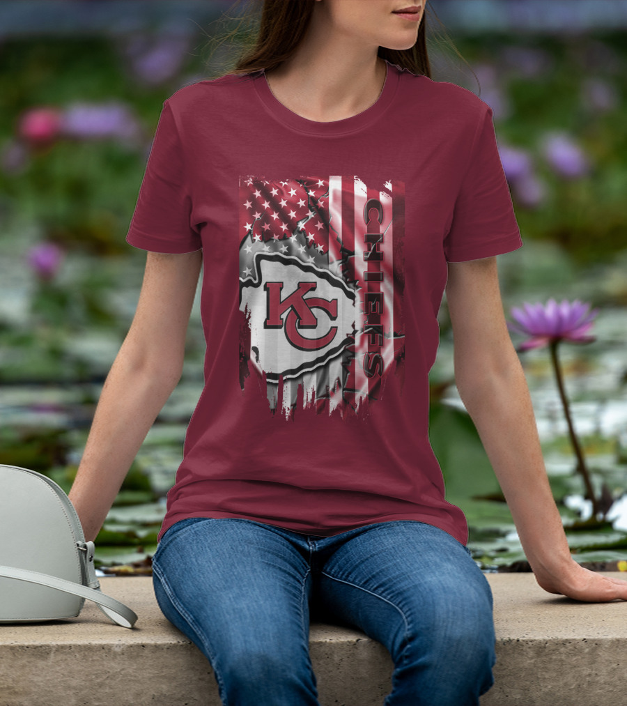 Kc Chiefs American Flag T-Shirt