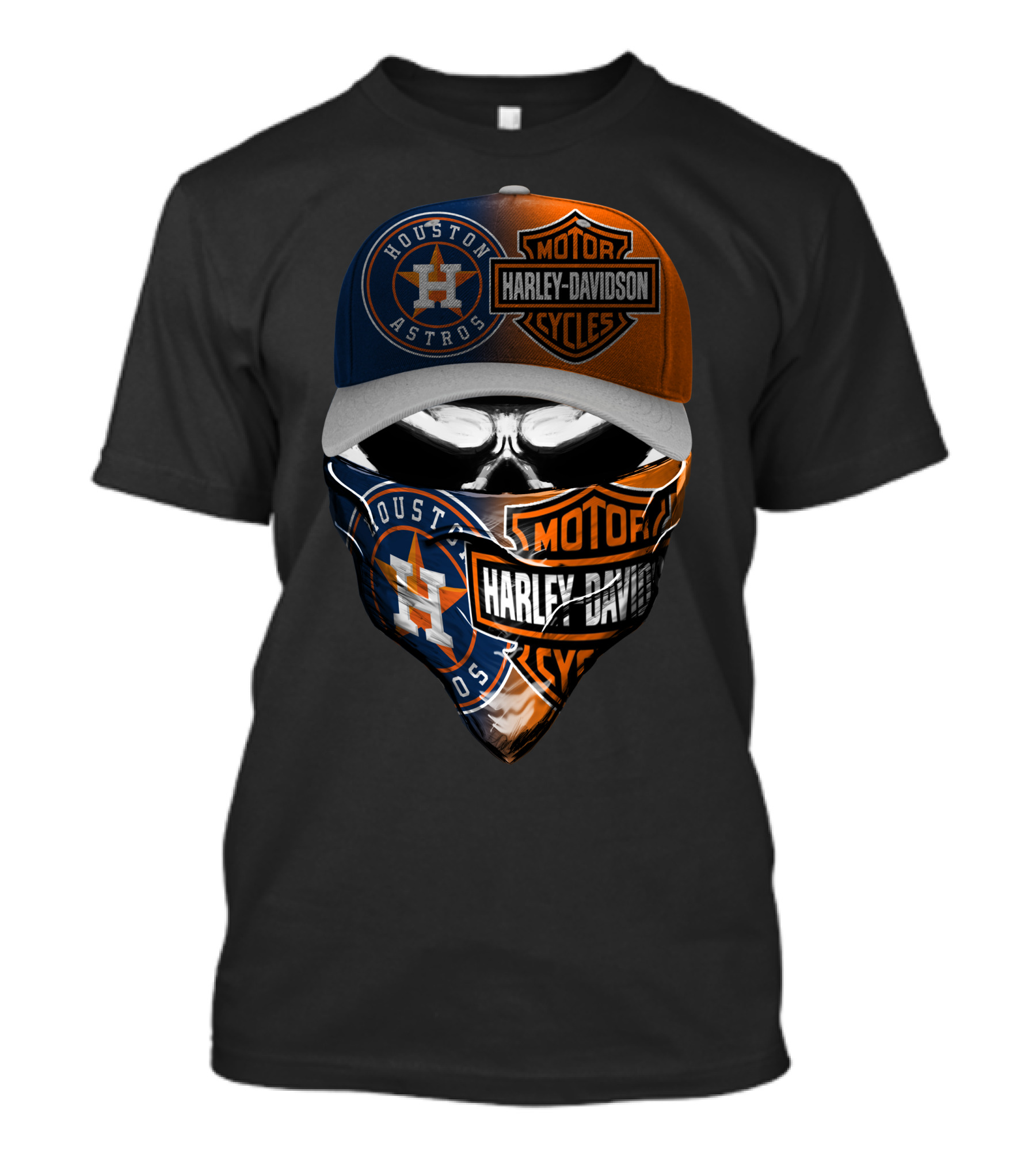 Houston Astros Harley Davidson Motorcycles T-Shirt