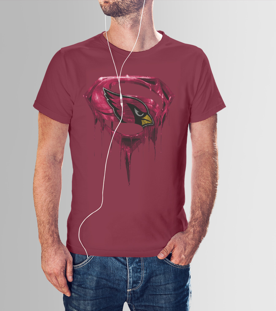 Arizona Cardinals Dripping Superman T-Shirt