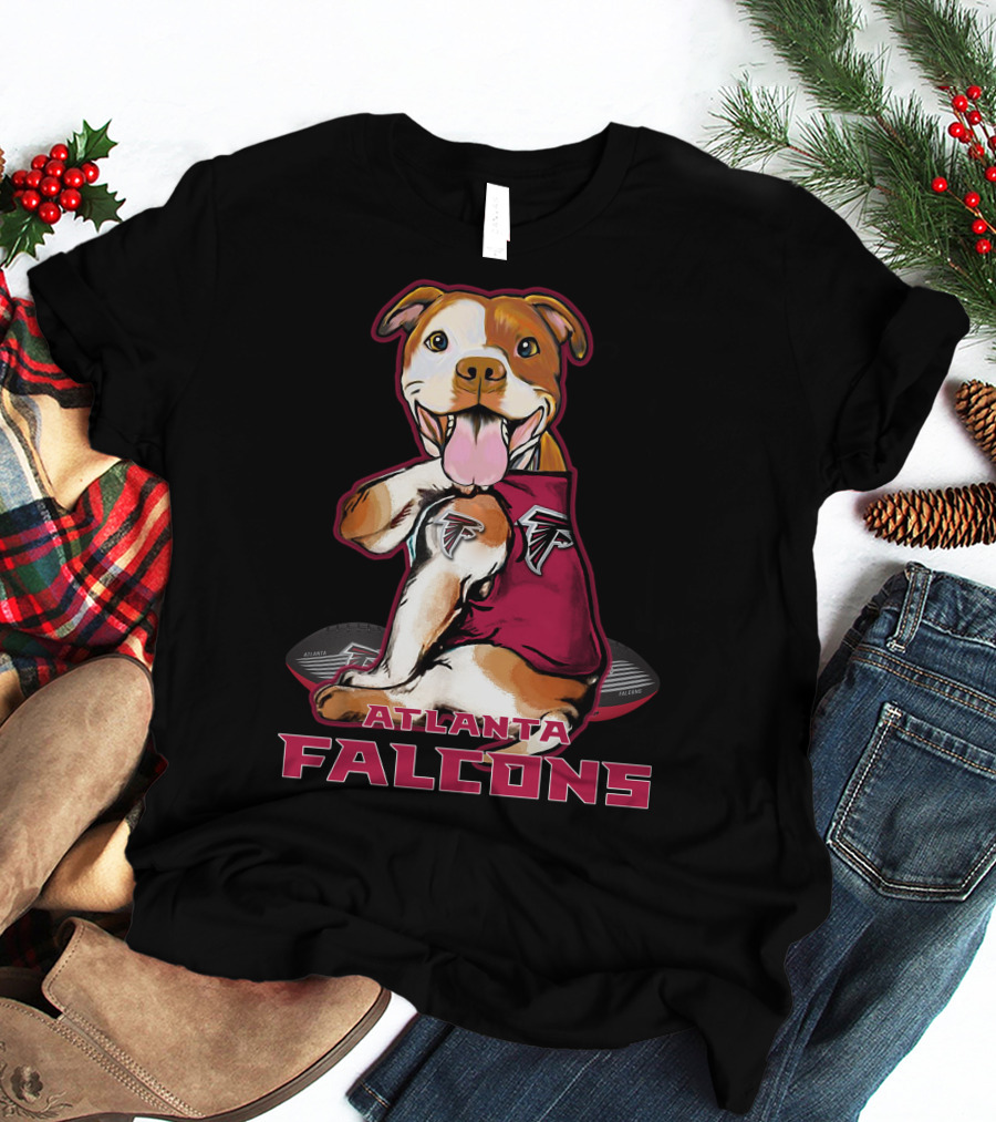 Pittbull Atlanta Falcons Dog T-Shirt