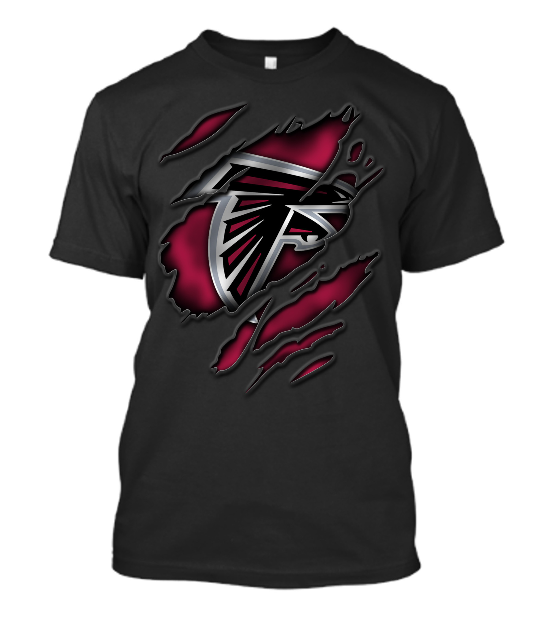 Atlanta Falcons Torn Emblem Claw Marks Nfl Team T-Shirt