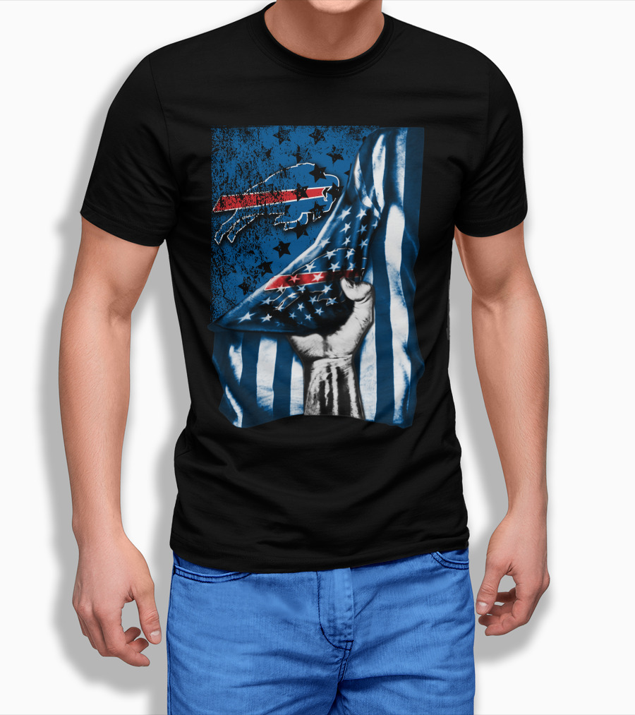 Patriotic Buffalo Bills Flag T-Shirt