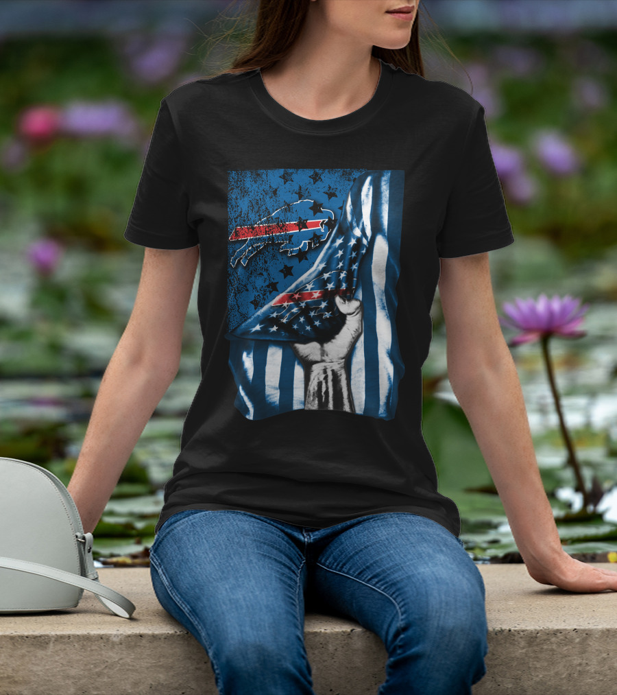 Patriotic Buffalo Bills Flag T-Shirt