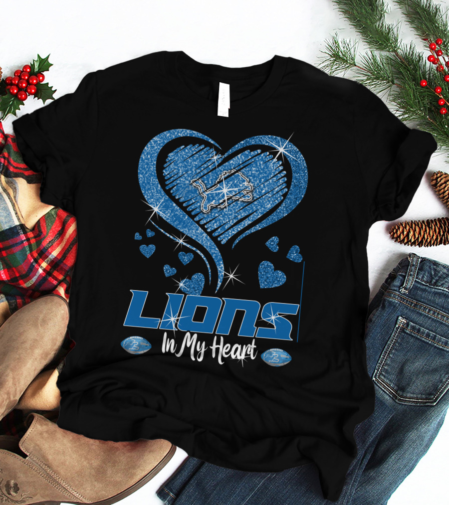 LIONS In My Heart Detroit T-Shirt