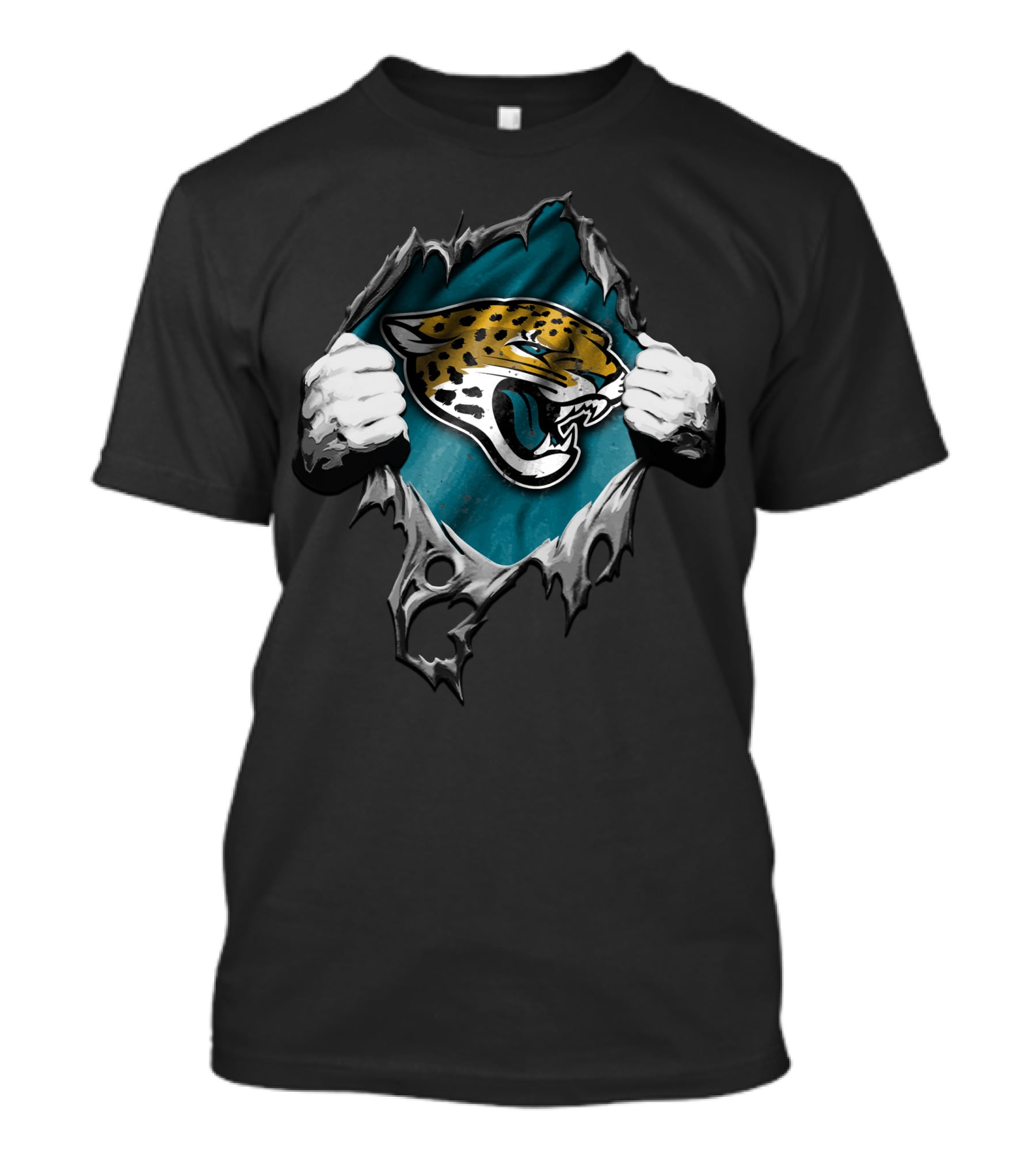 Torn Jacksonville Jaguars Ripped Jaguar T-Shirt