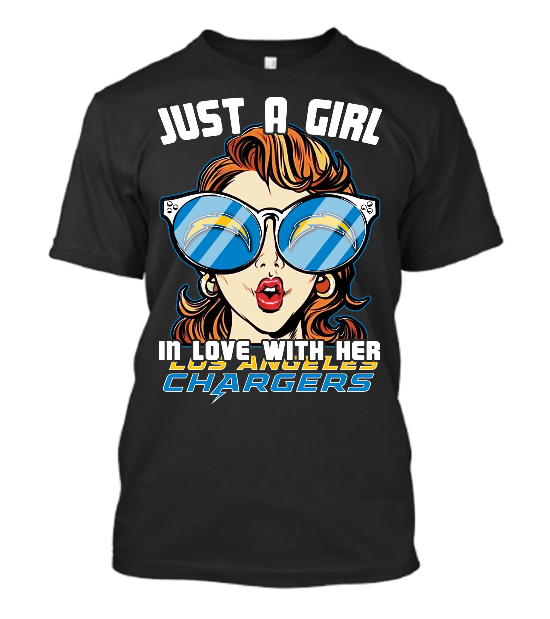 Just A Girl In Love With Her Los Angeles Chargers T-Shirt