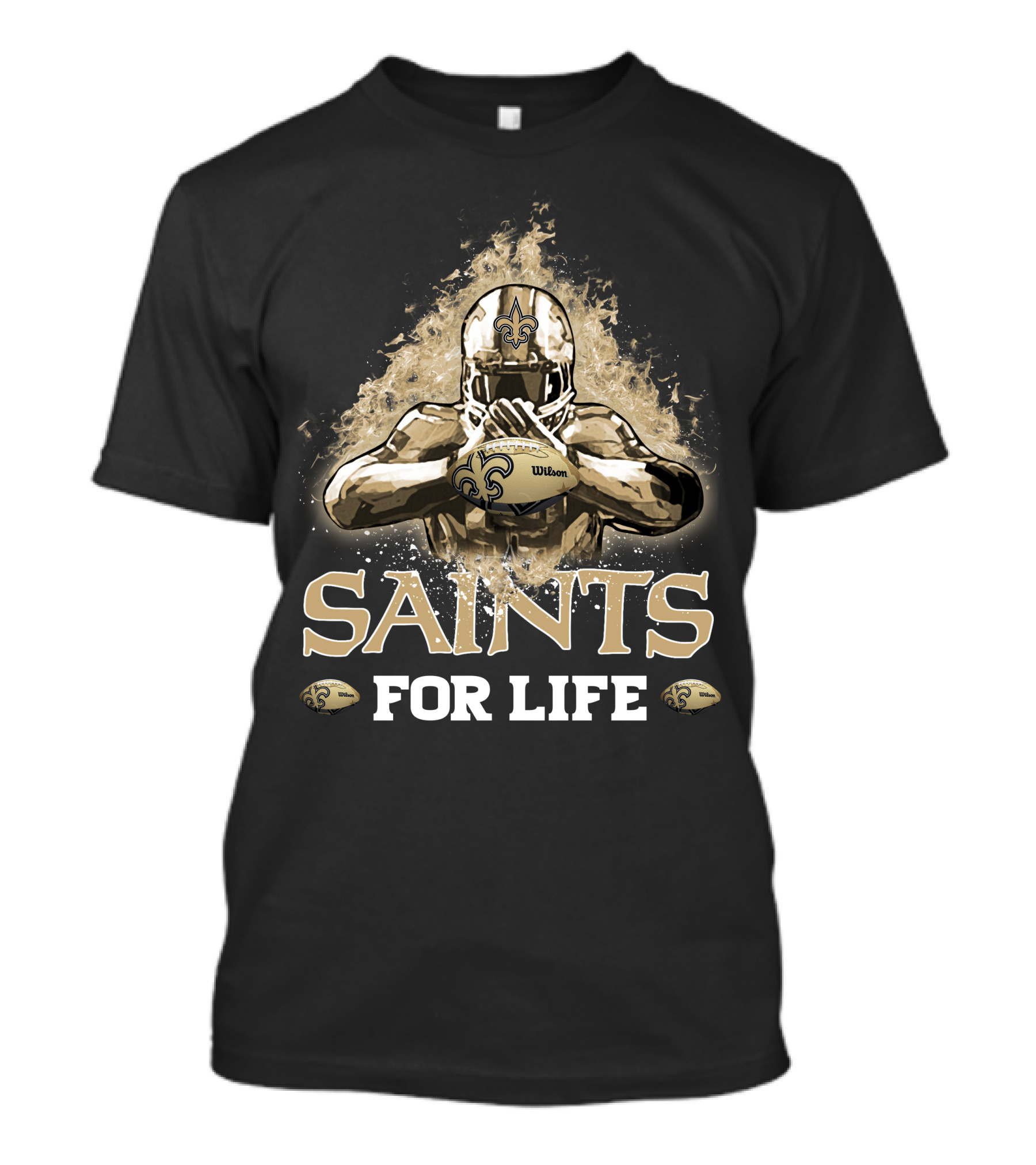 Saints For Life New Orleans Football T-Shirt