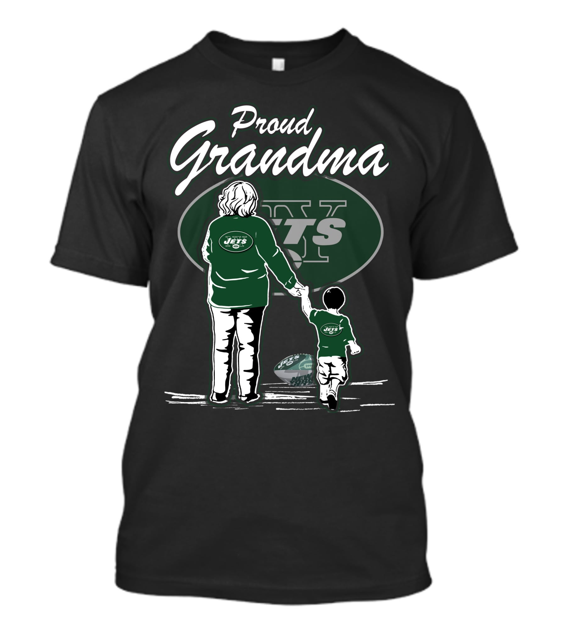 Proud Grandma New York Jets Family Loyalty Football Fan T-Shirt